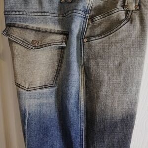 Crest Dual-Tone Blue and Gray Boot Cut Jeans